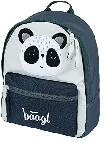 Baagl Kindergartenrucksack Mädchen, Kindergarten Rucksack Kinder, Kleiner Baby Rucksack, Kinderrucksack mit Brustgurt (Panda)