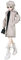 Proudoll 1/3 BJD-Puppe, 60 cm, Kugelgelenk, SD-Puppen, bewegliche Gelenke, Action-Figuren, Caroline, Barett, Perücke, Mantel, Kleid, Handtasche, Stiefel