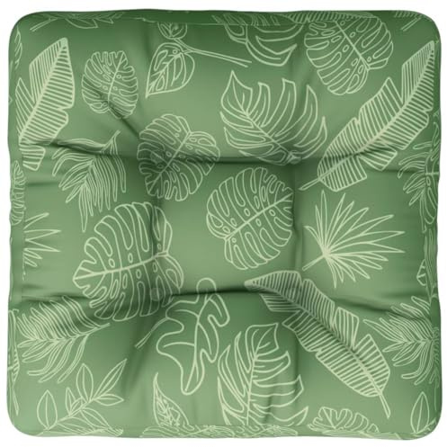 vidaXL Palettenkissen Blattmuster 60x60x12 cm Stoff