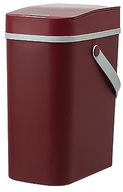 YLWX Capteur Intelligent Poubelle Ménage En Forme De U Salle De Bain Cuisine Couture Poubelle Capteur Infrarouge Seau Poubelle Automatique (Color : Rouge, Size : 10L)