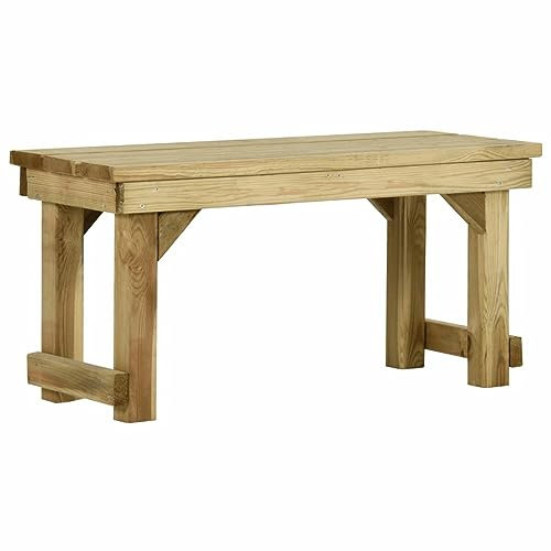 Homgoday Gartenbank Sitzbank Balkonbank Parkbank Terrassenbank Ruhebank Gartenmöbel Bank für Garten Terrasse und Balkon 90 cm Kiefernholz Imprägniert