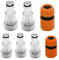 Tulov 5 Stück Gartenschlauch Wasserfilter, 3/4 Zoll Wasser Vorfilter set, Wasserschlauch Filter mit 2 Schnelladapter für Hochdruckreiniger, Gartenpumpen, Gartenbewässerung, Wohnmobil