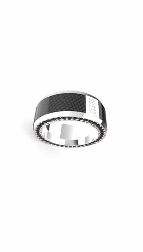 Guess Bague à étiquette Racer JUMR04041JWSTBK62 Hommes