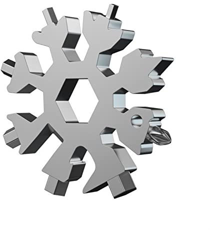 Multitool, Schneeflocken-Multitool, Schneeflocken-Multitool, Schraubenzieherschlüssel, Schneeflocken-Multitool 18 in 1 Schneeflocken-Schneeflockenschlüssel-Werkzeug, Inbusschlüssel, multifunktionaler