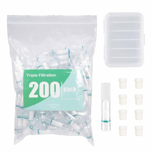 Dreifach-Filtration Zigarettenfilter+Tragbarer koffer+Adapter (200-stück)