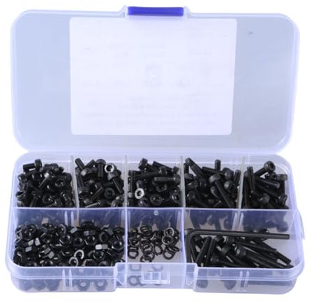Lot de 600 vis hexagonales à tête hexagonale - Écrou en acier au carbone - Réparation de meubles - Matériel sanitaire