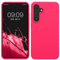kwmobile Cover per Samsung Galaxy S24 FE Custodia - Back Case per Smartphone in Silicone TPU - Protezione Gommata - rosa shocking