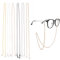 BakeWhiz 6 Stück Brillenkette für Damen Stilvolle Sonnenbrillen kette für Lesebrillen Brillenband Masken Mundschutz Kette 25in Oma Brille Mit Glasses Chain Gold Brillen Halter Brillenband Herren