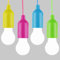 MVIOCS Paquete de 4 bombillas LED con cable, funciona con pilas, portátil, para colgar en interiores y exteriores, hogar, boda, emergencia, camping, decoración, fiestas en el jardín