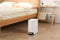 ELPHECO Slim Bathroom Trash Can Foot-Operated Stainless Steel Garbage Can with Soft Close Lid Step Trash Bin with Removable Inner Bucket for Bedroom, Office, Kitchen (White, 1.8 Gallons)