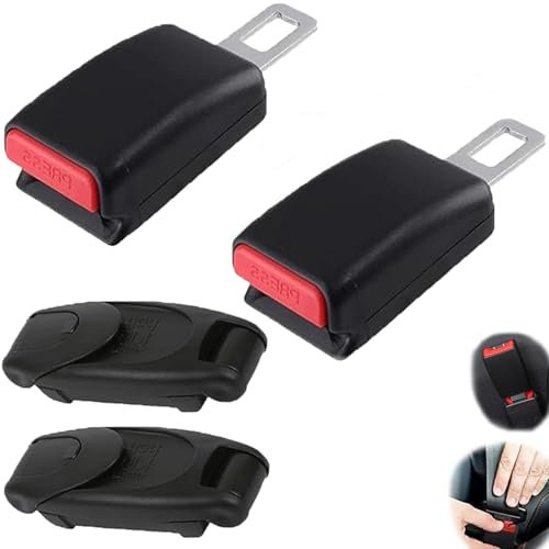 4 Pcs Car Seat Belt Clips Adjuster, Auto Accessories Seat Belt Strap Extender Car Belt Lock Buckle, Belt Buckle for Car Strap Seat Belt Holder Lock Automotive Seatbelt Adjuster Buckle Vehicle Clips