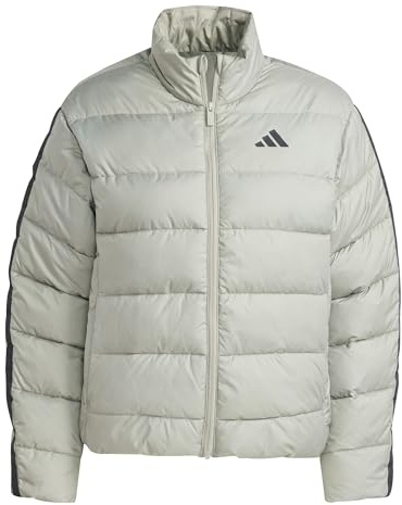 adidas Women's Essentials CLIMAWARM 3 Stripes Synthetic Down Jackets, silver pebble, XL