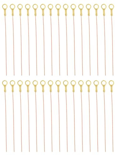 PATIKIL 4x20cm(Día*L) Cable de Drenaje de Cobre Trenzado, 30pcs Alambre Espiral Conexión a Tierra con Terminal de Cobre Conductores para Conexión a Tierra de Iluminación