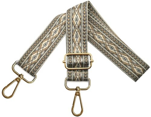 Verstellbarer Schultergurt für Taschen Damen Tragegurt, Taschengurte zum Wechseln, Taschengurt Breit 3.8cm mit Gold Karabiner, Schulterriemen für Schultertasche Handtaschen, Dunkel Khaki, N37