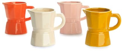 Balvi Set Tazas café Moka Set de Tazas con diseño de cafetera Tradicional Italiana Cerámica