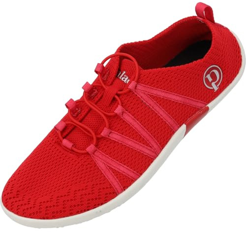 Palado Damen Sneaker Lostos - modische Turnschuhe mit Schnellschnürsystem - elegant und bequem - vielseitiger sportlicher Look Rot UK6 - EU39
