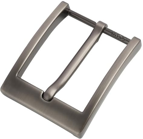 Trpoey Herren-Gürtelschnalle, Metall-Gürtelschnalle, 40 mm, Schnappverschluss, quadratischer Ersatz mit Einzelzahn, 3,9 cm für Herren und Zubehör (Anthrazitgrau)