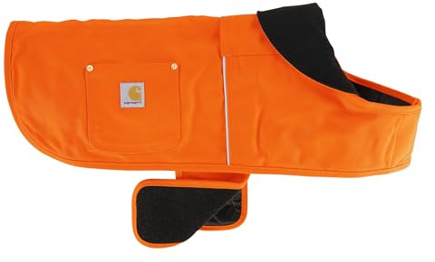 Carhartt Feste, isolierte Hundejacke, strapazierfähige, wetterfeste Jacke für kalte und windige Bedingungen, Leuchtendes Orange, Größe M