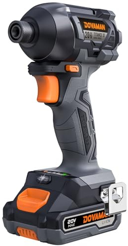 TITANCE X7 Atornillador de Impacto Inalámbrico 20V, Kit Compacto sin Escobillas con Encaje Hexagonal 1/4, 200Nm de Par, Batería y Cargador–para Madera, Metal y Reparaciones de Automóviles