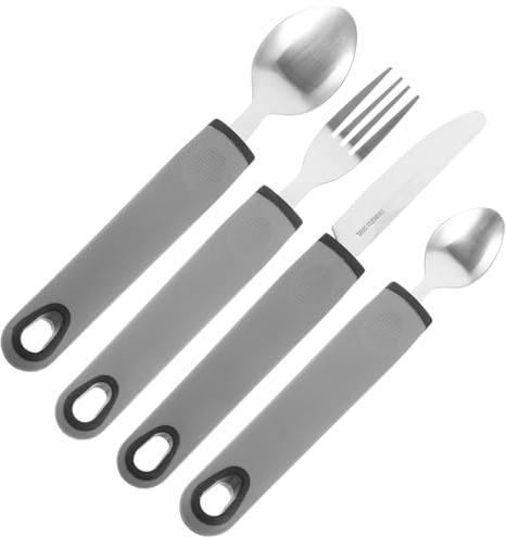 Juego de Utensilios Adaptables 1 Set para Personas Mayores | Pp y Tpr, Diseño Portátil y Cómodo de Sujetar, Uso en Hogar y Exterior, Seguro y Fiable