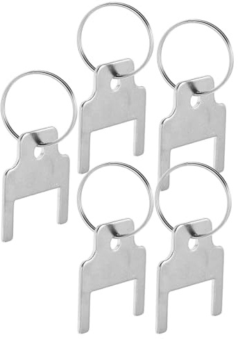 770301 5pcs Iron Paper Towel Dispenser Key with Key Rings | Universal Dispenser Key, Commercial Towel Dispenser Key, Sticky Toilet Roll Holder