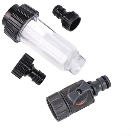 Hochdruckreiniger Wasserfilter Kit mit Ventil und Anschluss, G3/4 kompatibel für Kärcher, für Gartenpumpen und Außenreinigungssysteme