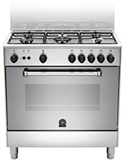 Bertazzoni La Germania Americana AMN805GEVSXE Freestanding cooker Gas A Acciaio inossidabile cooker - Cookers (Freestanding cooker, Acciaio inossidabile, Buttons, Rotary, Front, Bottom, Metal)