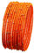 Touchstone Seidenfaden Armreif Sammlung handgefertigten Kunstseidenfaden exotischen Look Perlen Karotte orange Designer Armreifen Armbänder für Damen 2.5 Set von 12 Orange