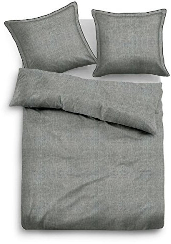 Tom Tailor Uni Bettwäsche 49853-809 anthrazit Kissenbezug einzeln 40x40 cm