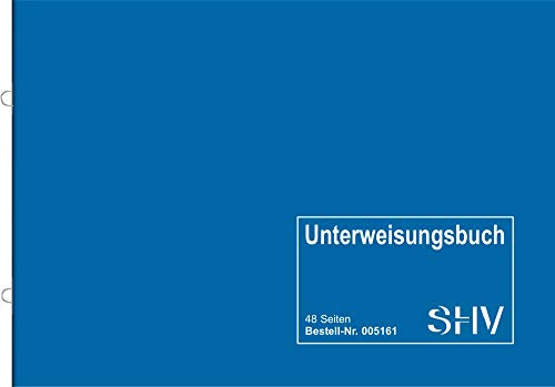 Unterweisungsheft für den betrieblichen Unfallschutz, Unterweisungsbuch zur Arbeitsschutzbelehrung, Nachweis, DIN A5 48 Seiten, mit Ringösenbindung zum Abheften (5 Stück)