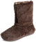 Polar Womens Memory Foam Zipper Faux Fur Covered Rubber Sole Indoor Outdoor Cosy Luxury Boot Slippers - Brown - UK5/EU38 - YC0723