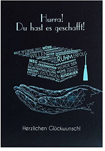 Libetui Cards Glückwunschkarte zur bestandenen Prüfung Master Bachelor Karte Geschenk Absolventen Abitur Azubi Glückwunschkarte Promotion Doktor Doktorhut