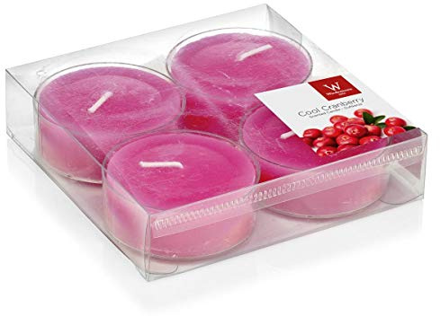 INNA-Glas 4er Set Maxi Teelichter Astrid, pink, 1,9cm, Ø 5,7cm, 8h | Duftteelichter
