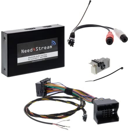 Need4Stream N4S74094 Bluetooth Adapter Auto mit Titelanzeige für RNS-E, Audio Adapter kompatibel mit Audi A3 (8P), Audi TT (8J), Audi R8 (420), Lamborghini Gallardo, Seat Exeo, iPhone und Android