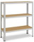 shelfplaza® 100x80x30cm OFFICE Lagerregal Büro Schwerlastregal lichtgrau/Metall Regal Büro mit 3 Böden/Kellerregal, Werkstattregal/Steckregal Metall 175kg Traglast/Büro Regal für Ordner