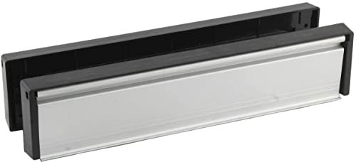 Haven Heritage ® 12 300mm Letterbox with Letterbox Draft excluder Internal Designed for Wooden Doors. (Silver)