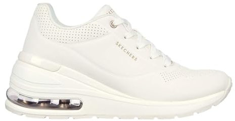 Skechers Femme Million Elevated AIR Sneakers, White, 36 EU