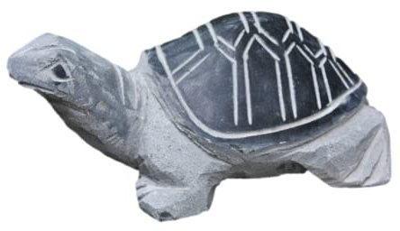 Steinfiguren Horn Granit Schildkröte für ihren Garten aus Granit Frostfest Witterungsbeständig und Neu