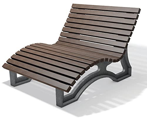 hanit® Liegebank AVETO, wetterfeste Relax Gartenliege, Waldsofa,1,5m breit, braun