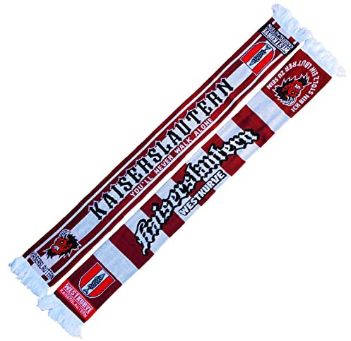 Generisch Kaiserslautern Schal WESTKURVE 01, rot, weiß, schwarz, gelb, Einheitsgröße