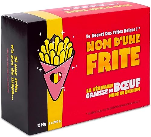 NOM D'UNE FRITE - Le Secret des Frites Belges ! la véritable Graisse de boeuf pour frites - Pure, sans conservateurs, sans additifs. Made in Belgium (2 kg)