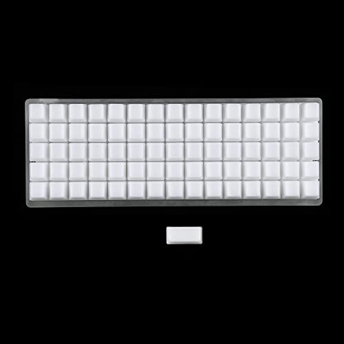 YMDK OEM Profile Blank ABS Keycaps Fog Black Clear Shine Through for Ortholinear Layout MX Keyboard XD75 ID75 Planck Preonic Niu40 Split 36 Corne Split 46