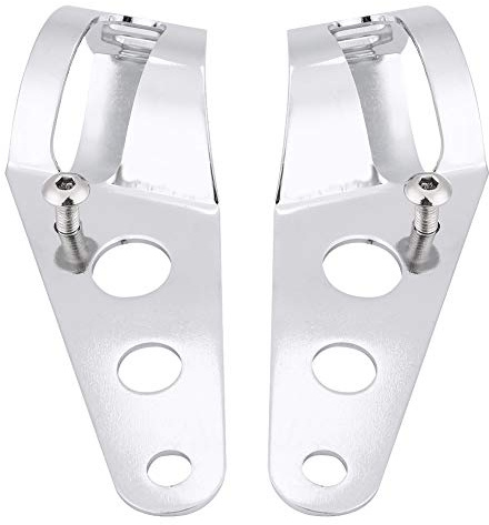 Pince de Montage de Phare,35 à 43 Mm Kit de Serrage de Tube de Fourche de Support de Montage de Phare de Moto pour Chopper Cafe Racer(Chrome),support tube de fourche moto