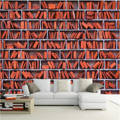 3D Photo Wallpaper Self Adhesive Wall Art Vintage Red Brick Frame Wall Photo Art Wall Poster Decorative Wall Stickers Peel And Stick Removable Wall Background For Living Room Bedroom C 200(W)x150(H)cm