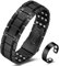 Cigmag Magnetisches Herren Armband Dreireihig Ultrastarker Magnet Reines Titan mit Verstellbarem Werkzeug und Geschenkbox (Schwarz)