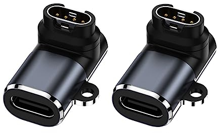 VOANZO 2PCS Type-C Charging Adapter USB C to Gar/min Watch Charger Adapter Watch Charging Adaptor Compatible with fenix7 7X 5S 6 6X 6S PRO