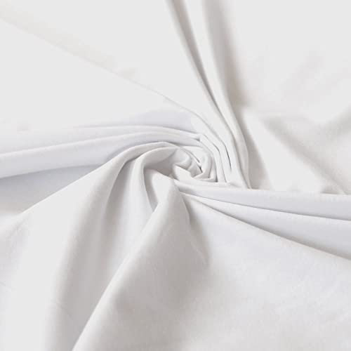 Jersey Stoff Uni - Hochwertiger Baumwolljersey - Meterware, 220g/m², Öko-Tex Standard 100 - Jerseystoffe ab 25 cm Länge Farbe Weiß