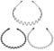Kavya Haarreifen Männer Damen Metall, Welle Haarreif Schwarz Haarband Herren Rutschfestes Unisex Hair Band für Outdoor Sports Yoga Gym