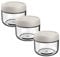 Eidoct 3-Pack 10oz Glass Jar with Screw Lid Leakproof Overnight Oats Container, Yogurt Jars, Oatmeal Salad Jars, for Cereals Milk Fruit Condiment Dressing(3-Pack 280ml White)
