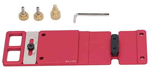 Aluminum Alloy Right Angle Guide Rail Clamp,Circular Saw Track 90 Degrees Adjustable Lateral Distance with Set Screws and Hex Key for Woodworking Tools